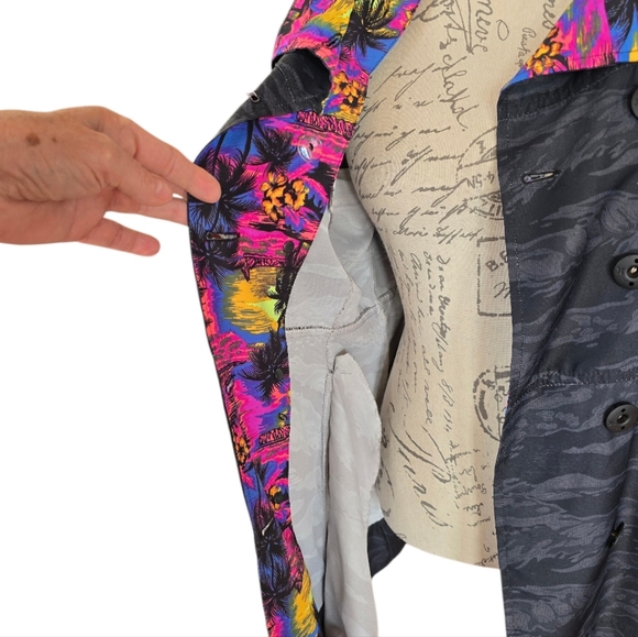 Hurley Winchester Hot Tropic Camo Black Rain Jacket L - Picture 5 of 14